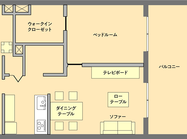 1LDKの間取り図