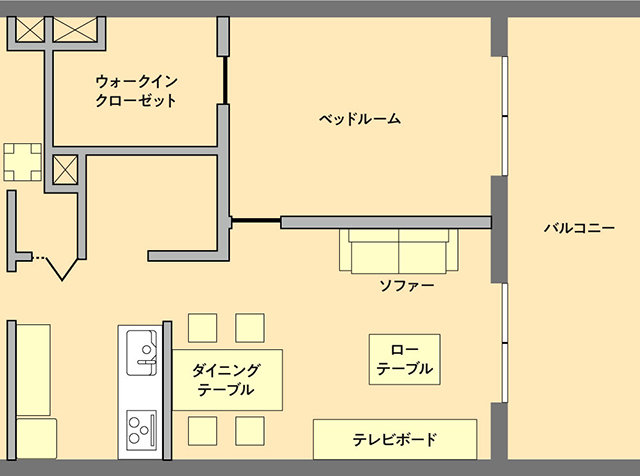 1LDKの間取り図